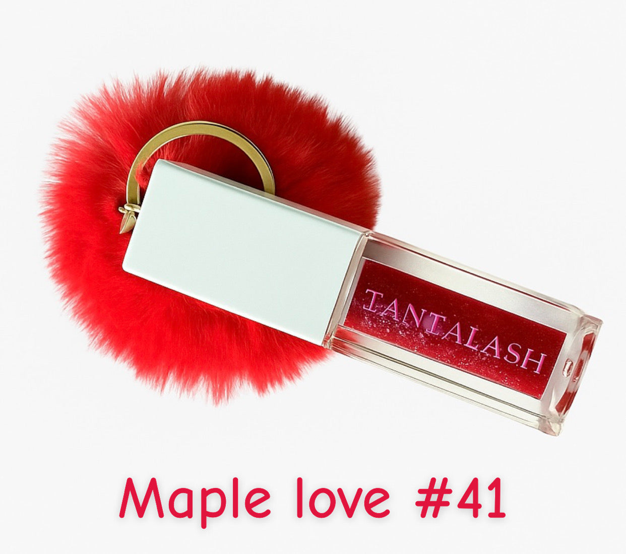 Lip oil pom bagcharm